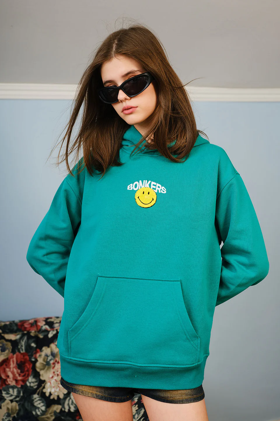 Bottle Green Smiley Originals Hoodie